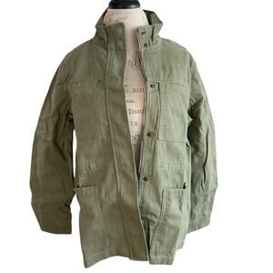 Vintage America Women's Canvas Anorak Olive Green Jacket Size Small NWT